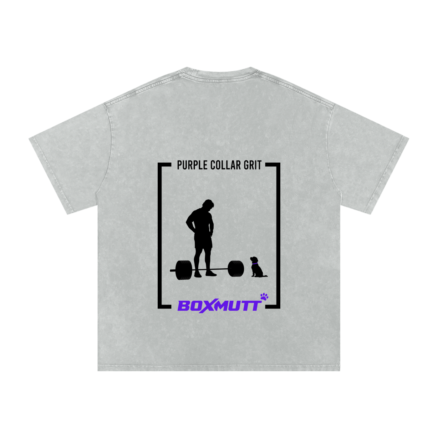 Heavyweight Oversized Gym T-Shirt UK | Snow Washed BOXMUTT Lifter