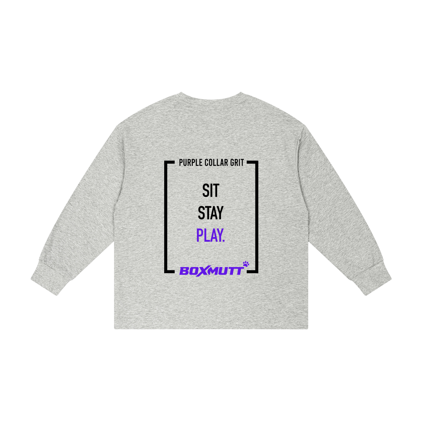 Kid's Long Sleeve T-Shirt | BOXMUTT Sit Stay Play