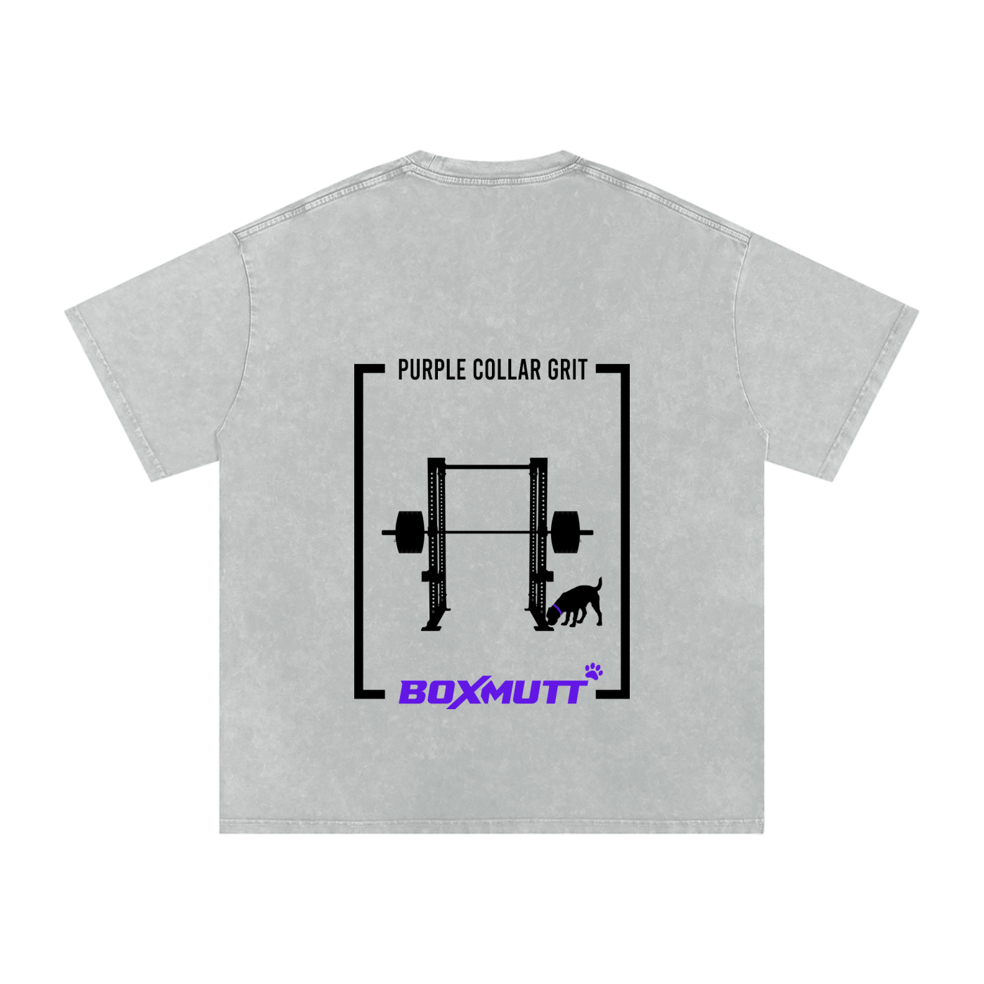 Heavyweight Oversized Gym T-Shirt UK | Snow Washed BOXMUTT Rig