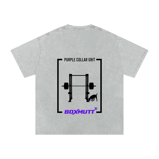 Heavyweight Oversized Gym T-Shirt UK | Snow Washed BOXMUTT Rig