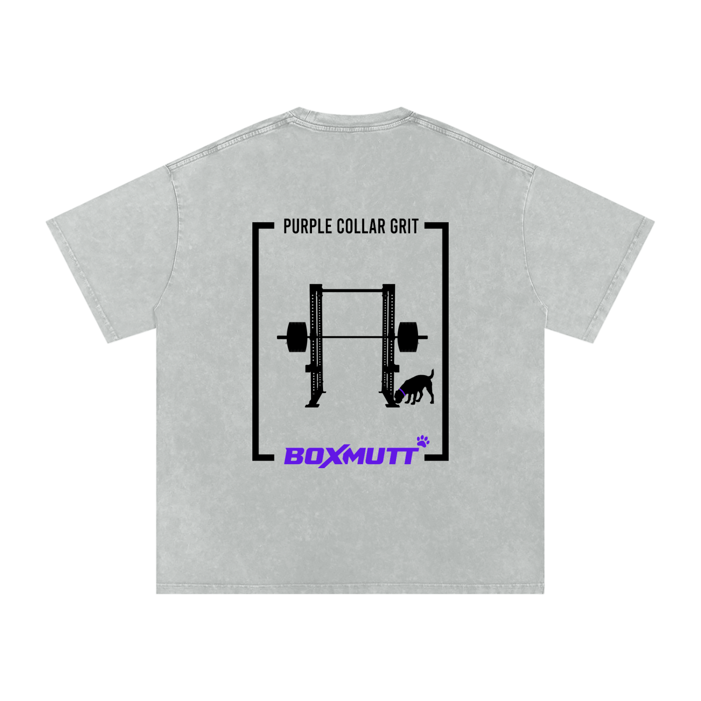 Heavyweight Oversized Gym T-Shirt UK | Snow Washed BOXMUTT Rig
