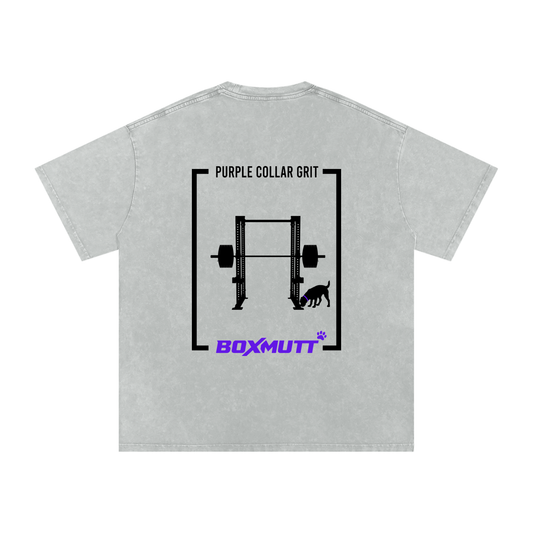 Heavyweight Oversized Gym T-Shirt UK | Snow Washed BOXMUTT Rig