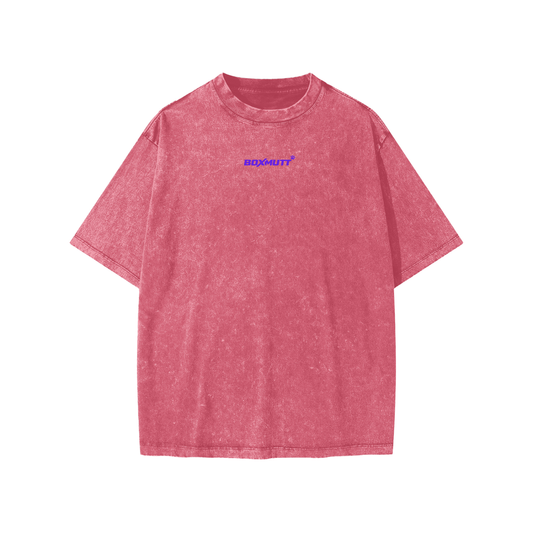 Kid's Heavyweight Oversized T-Shirt | Snow Washed BOXMUTT Sit Stay Play