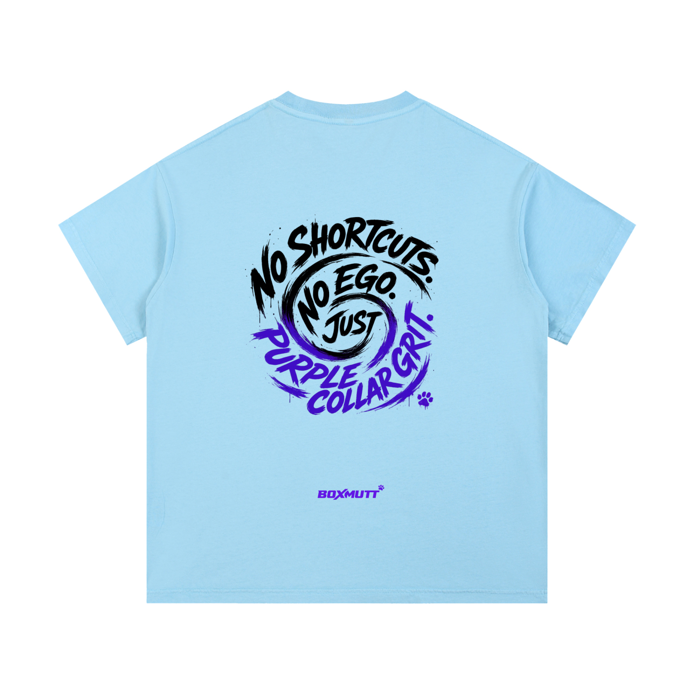 Vintage Wash Cotton T-Shirt | BOXMUTT No Shortcuts Swirl